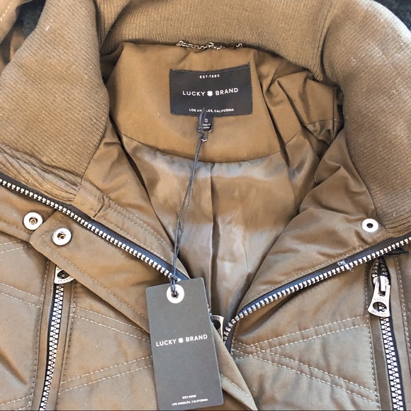 Lucky Brand Faux Shearling Lined Hooded Jacket - Picture 6 of 7
